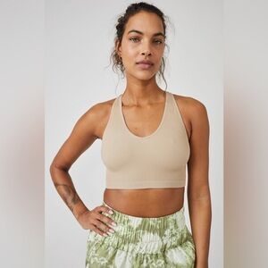 FP Movement by Free People Tan Ribbed Bra